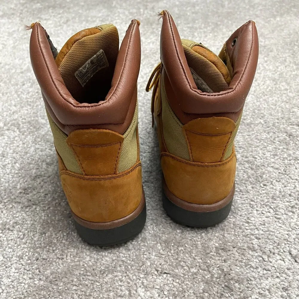 Timberland Suede Leather Boots Boys Kids 5.5 Brown Lace Up School Outdoor Casual